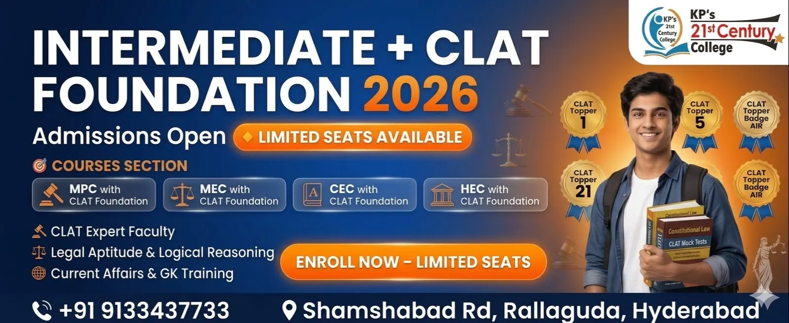 Best CLAT coaching students Hyderabad