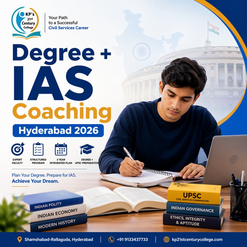 degree with ias coaching hyderabad 2026 integrated upsc program
