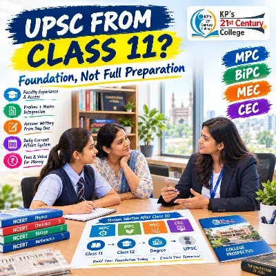 Class 11 students in an Inter with IAS coaching programme in Hyderabad