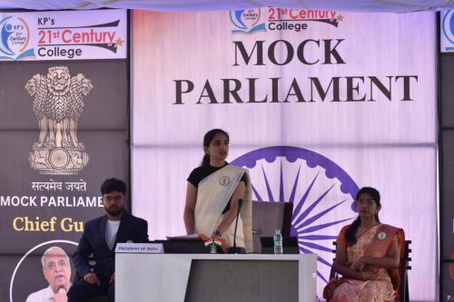 Mock Parliament at KP 21st Century College